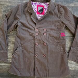 Volcom Chocolate Utility Jacket with Pink Accents Large